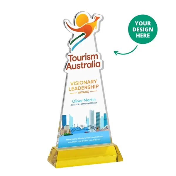 Custom VividPrint™ Award on Hartford Base - Gold (via Ocean)... from ASI 84592 St Regis Group / St Regis