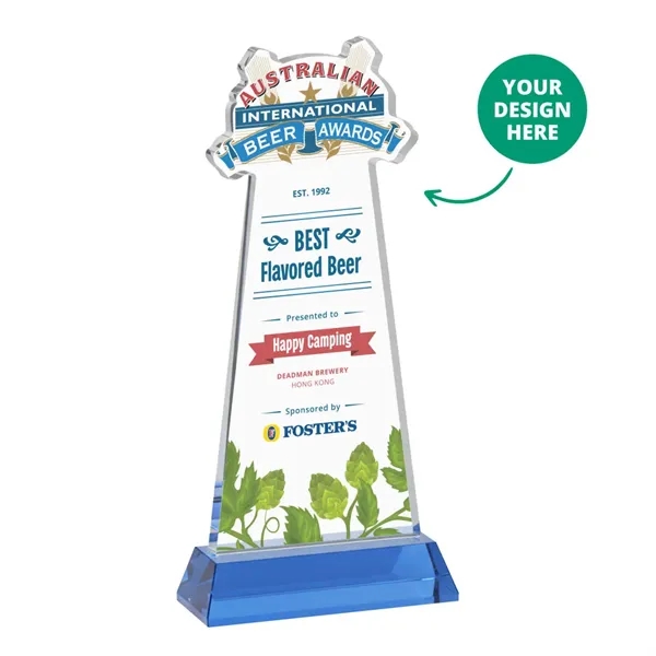 Custom VividPrint™ Award on Hartford Base - Sky Blue (via Ocean)... from ASI 84592 St Regis Group / St Regis