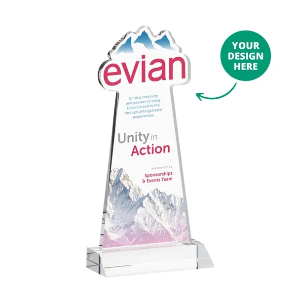 Custom VividPrint™ Award on Mitered Base - Clear (via Ocean)... from ASI 84592 St Regis Group / St Regis