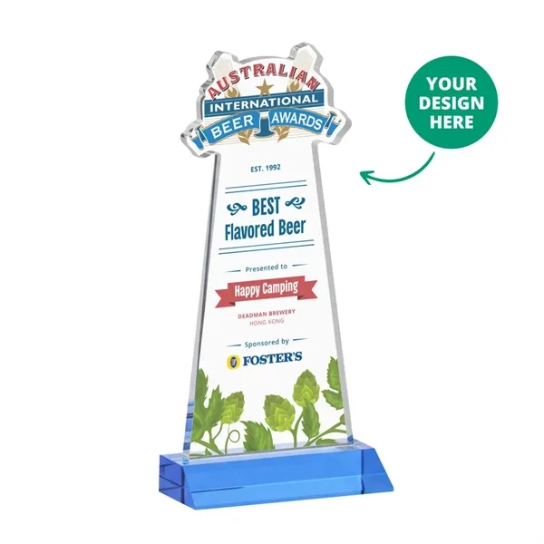 Custom VividPrint™ Award on Mitered Base - Sky Blue (via Ocean)... from ASI 84592 St Regis Group / St Regis