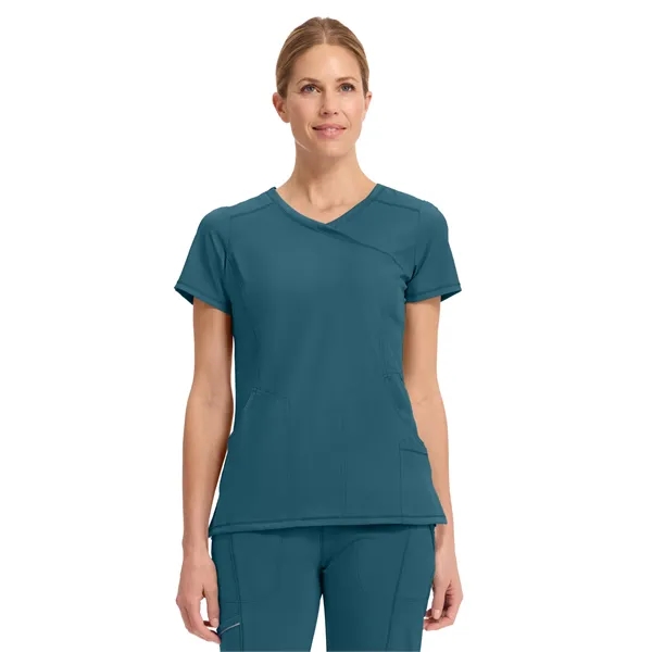 Cherokee Infinity Women's Mock Wrap Top... from ASI 86018 Scrub Authority / Uniform Stores