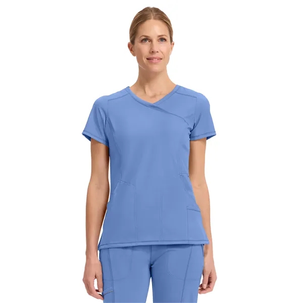 Cherokee Infinity Women's Mock Wrap Top... from ASI 86018 Scrub Authority / Uniform Stores