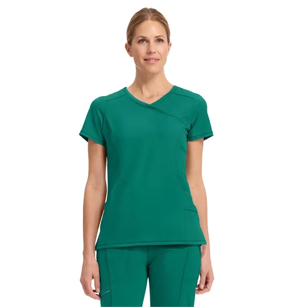 Cherokee Infinity Women's Mock Wrap Top... from ASI 86018 Scrub Authority / Uniform Stores