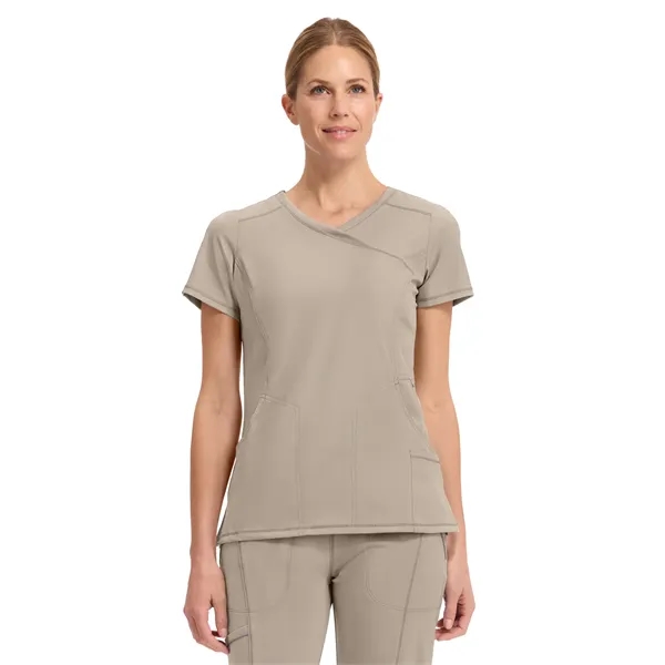 Cherokee Infinity Women's Mock Wrap Top... from ASI 86018 Scrub Authority / Uniform Stores