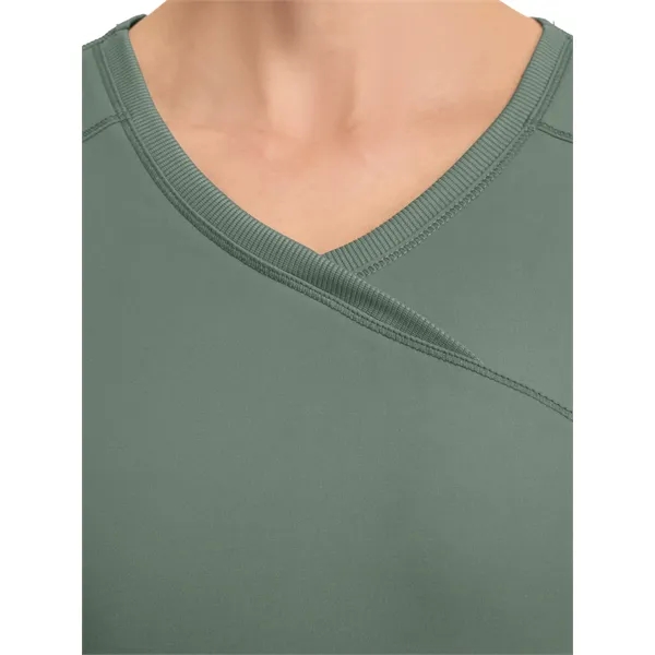 Cherokee Infinity Women's Mock Wrap Top... from ASI 86018 Scrub Authority / Uniform Stores