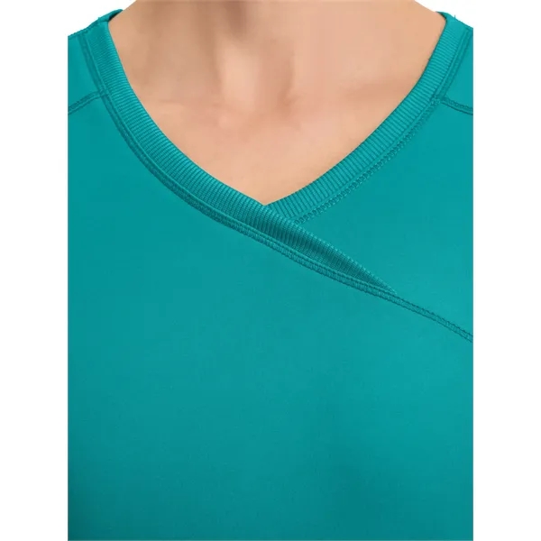 Cherokee Infinity Women's Mock Wrap Top... from ASI 86018 Scrub Authority / Uniform Stores