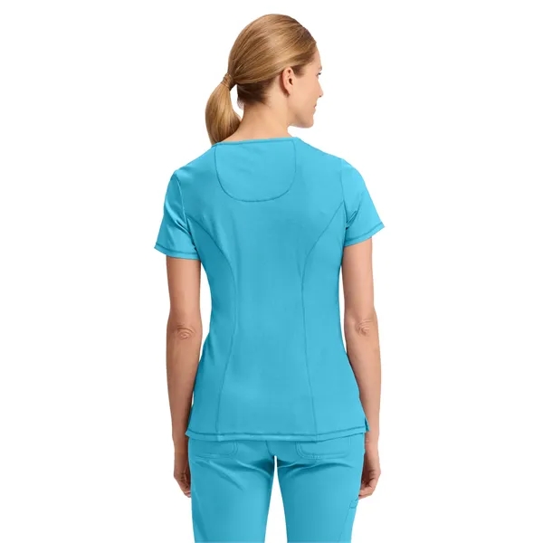 Cherokee Infinity Women's Mock Wrap Top... from ASI 86018 Scrub Authority / Uniform Stores
