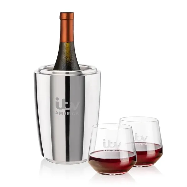 The Pescara Wine Cooler & Wine Glass Set is a refined... from ASI 84592 St Regis Group