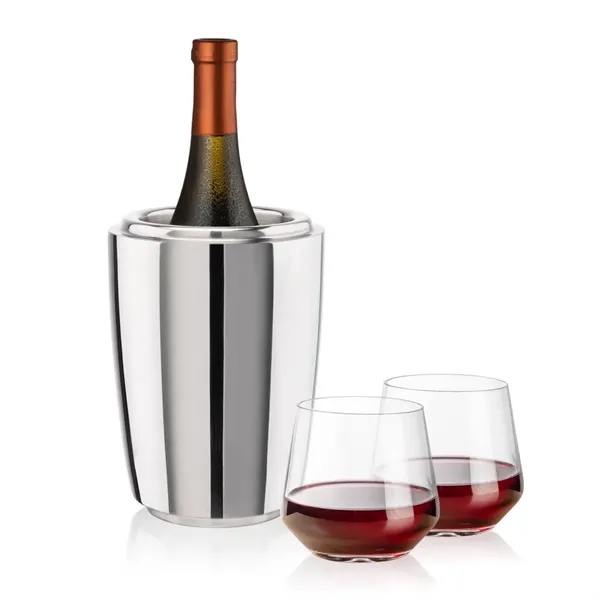 The Pescara Wine Cooler & Wine Glass Set is a refined... from ASI 84592 St Regis Group