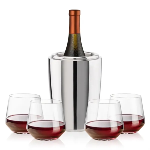 The Pescara Wine Cooler & Wine Glass Set is a refined... from ASI 84592 St Regis Group