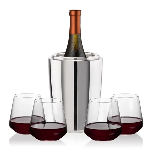 The Pescara Wine Cooler & Wine Glass Set is a refined... from ASI 84592 St Regis Group