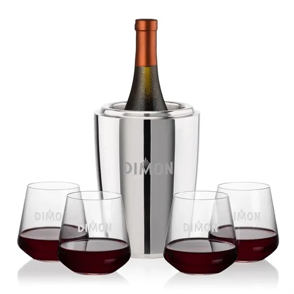 The Pescara Wine Cooler & Wine Glass Set is a refined... from ASI 84592 St Regis Group
