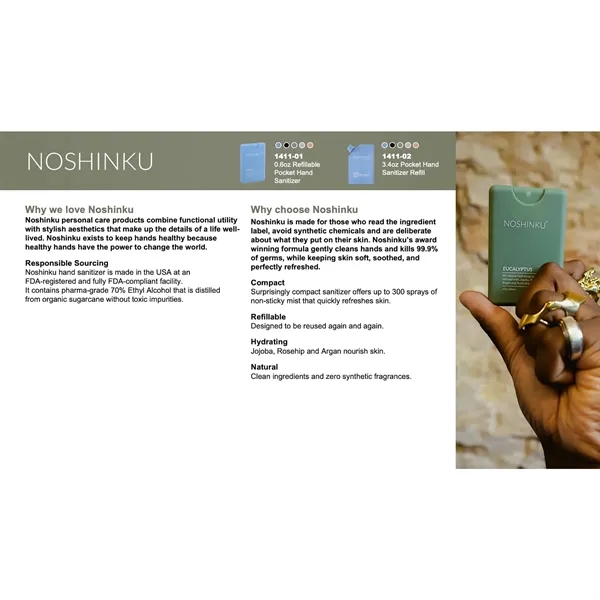 0.6 oz. refillable, pocket sized hand sanitizer.... from ASI 66887 PCNA / Leeds