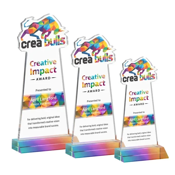 Custom VividPrint™ Award on Mitered Base - Prismatic (via Air)... from ASI 84592 St Regis Group / St Regis