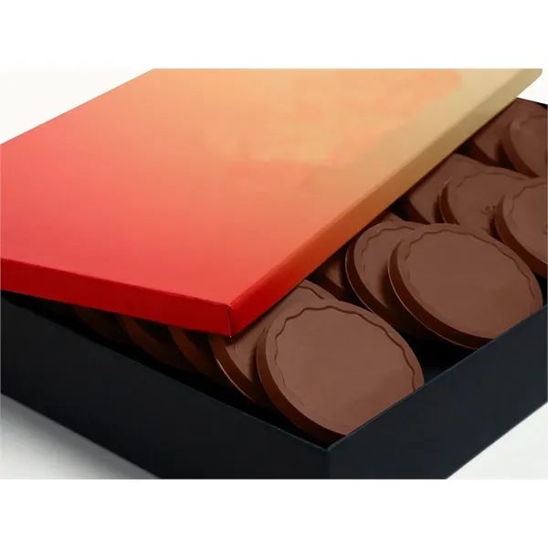 Custom 24-piece shortbread and chocolate cookies, customized box lid.... from ASI 44897 Chocolate Chocolate