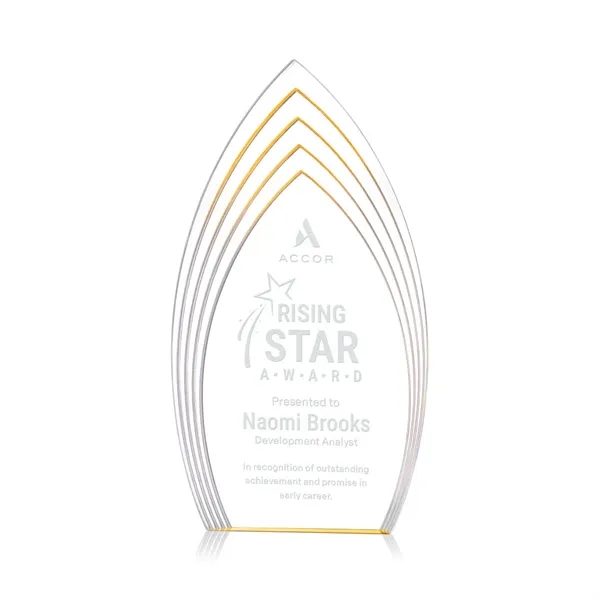 The Turello Acrylic Award is a sleek, freestanding recognition piece designed... from ASI 84592 St Regis Group / St Regis