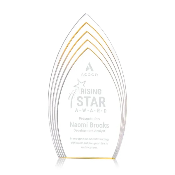 The Turello Acrylic Award is a sleek, freestanding recognition piece designed... from ASI 84592 St Regis Group / St Regis