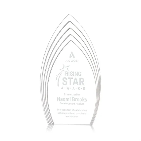The Turello Acrylic Award is a sleek, freestanding recognition piece designed... from ASI 84592 St Regis Group / St Regis