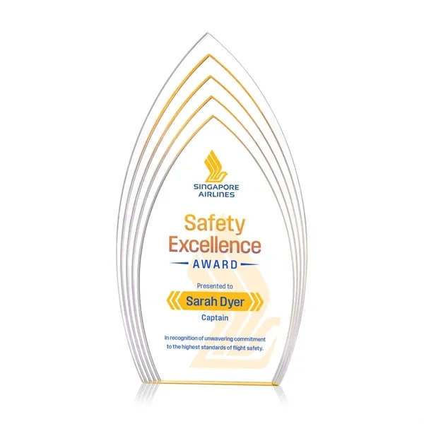 The Turello Acrylic VividPrint™ Award is a sleek, freestanding recognition piece... from ASI 84592 St Regis Group / St Regis