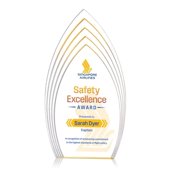 The Turello Acrylic VividPrint™ Award is a sleek, freestanding recognition piece... from ASI 84592 St Regis Group / St Regis