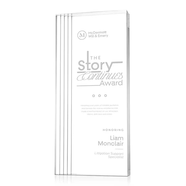 The Haverton Acrylic Award is a sleek, freestanding recognition piece with... from ASI 84592 St Regis Group / St Regis