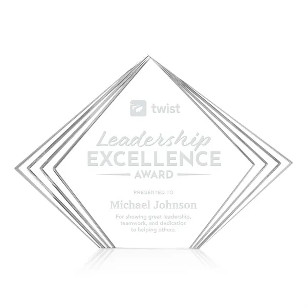 The Crawford Award is a sleek freestanding acrylic recognition piece featuring... from ASI 84592 St Regis Group / St Regis