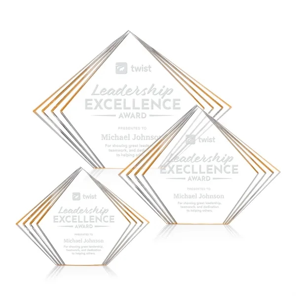 The Crawford Award is a sleek freestanding acrylic recognition piece featuring... from ASI 84592 St Regis Group / St Regis