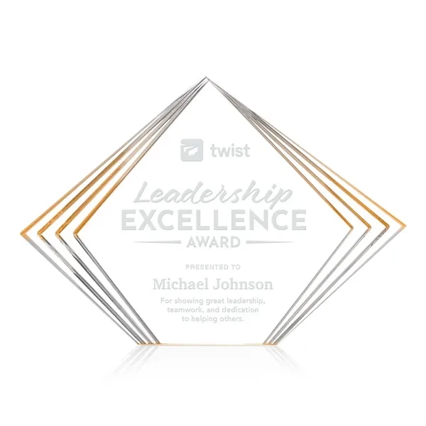 The Crawford Award is a sleek freestanding acrylic recognition piece featuring... from ASI 84592 St Regis Group / St Regis