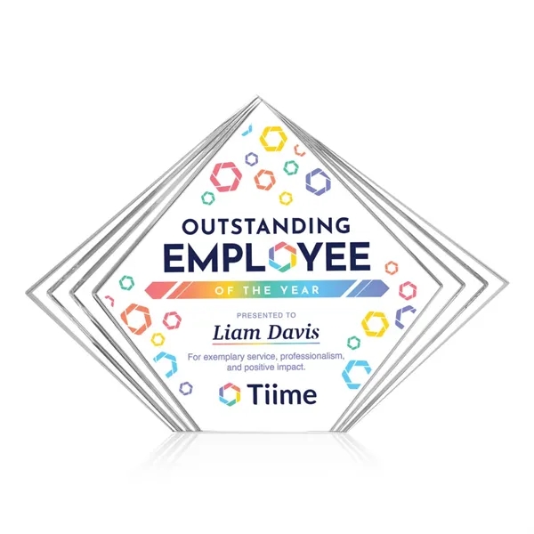 The Crawford VividPrint™ Award is a sleek freestanding acrylic recognition piece... from ASI 84592 St Regis Group / St Regis