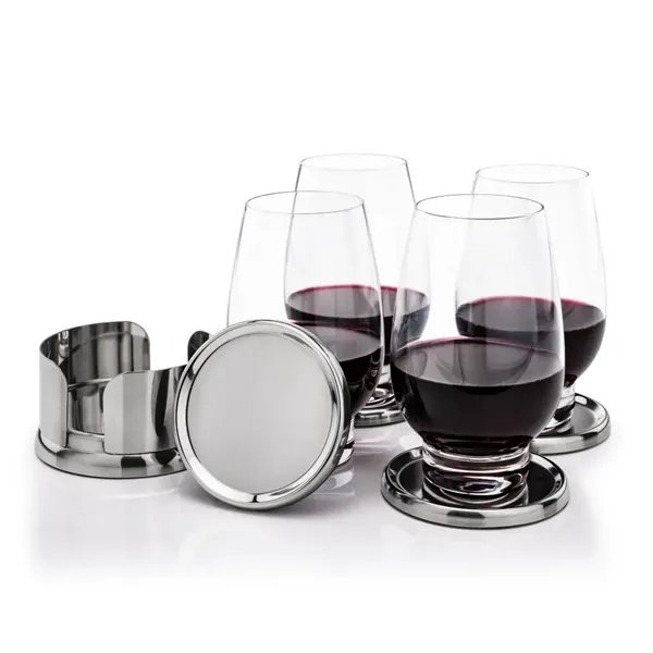 The Baldoni Coasters & Stemless Wine Set blends refined design with... from ASI 84592 St Regis Group