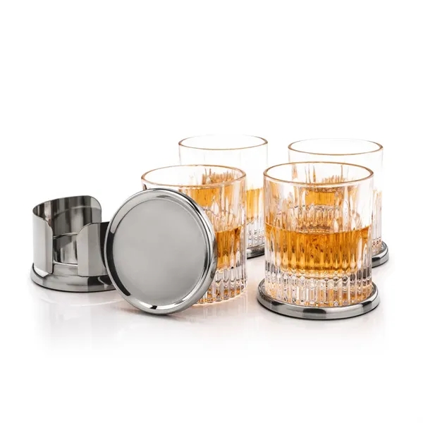 The Baldoni Coasters & On-the-Rocks Set combines modern elegance with everyday... from ASI 84592 St Regis Group