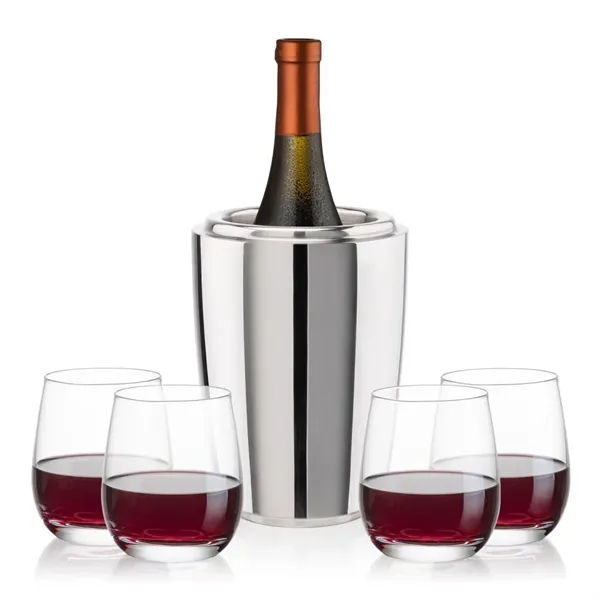 The Pescara Wine Cooler & Wine Glass Set is a refined... from ASI 84592 St Regis Group