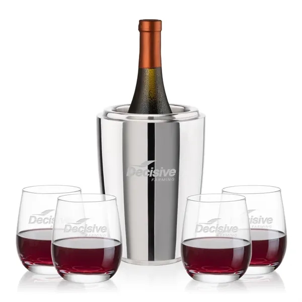 The Pescara Wine Cooler & Wine Glass Set is a refined... from ASI 84592 St Regis Group
