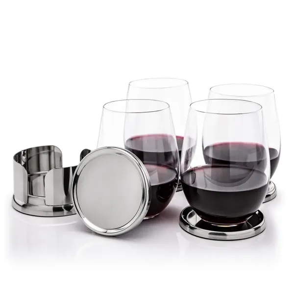 The Baldoni Coasters & Stemless Wine Set blends refined design with... from ASI 84592 St Regis Group