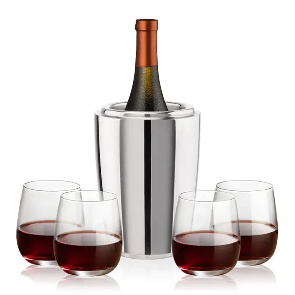 The Pescara Wine Cooler & Wine Glass Set is a refined... from ASI 84592 St Regis Group