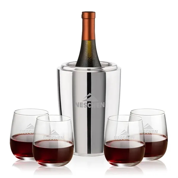 The Pescara Wine Cooler & Wine Glass Set is a refined... from ASI 84592 St Regis Group