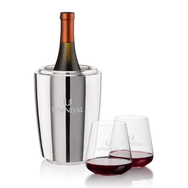 The Pescara Wine Cooler & Wine Glass Set is a refined... from ASI 84592 St Regis Group
