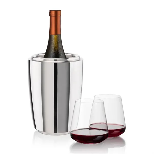 The Pescara Wine Cooler & Wine Glass Set is a refined... from ASI 84592 St Regis Group