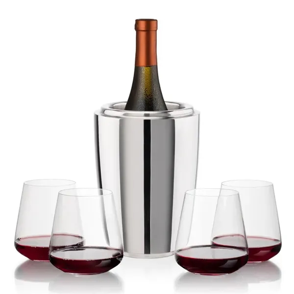 The Pescara Wine Cooler & Wine Glass Set is a refined... from ASI 84592 St Regis Group