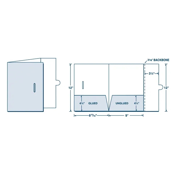 Two Pocket Folder with Tuck Tab Flap (Right Side) Printed 4/4... from ASI 32050 Admore / Admore®