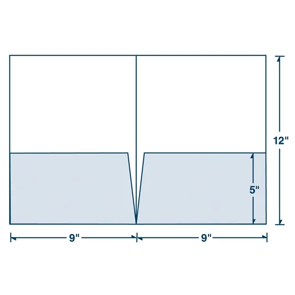 5" Tall Pockets measures 9" x 12" two pocket folder... from ASI 32050 Admore / Admore®