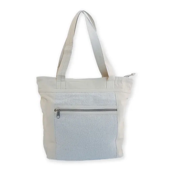 Hemp/cotton zippered tote bag from Nepal... from ASI 41630 Brave USA