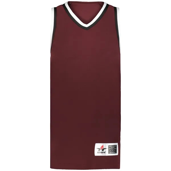 The Ladies Retro Basketball Jersey is made from 100% lightweight polyester... from ASI 37461 Augusta Sportswear