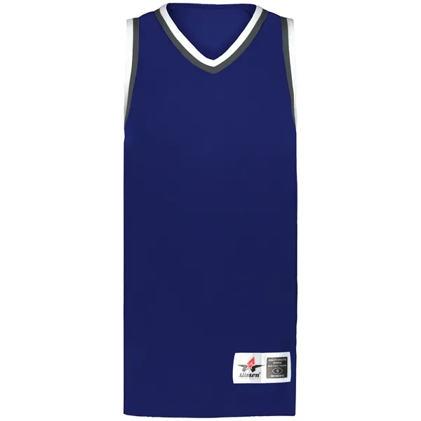 The Ladies Retro Basketball Jersey is made from 100% lightweight polyester... from ASI 37461 Augusta Sportswear