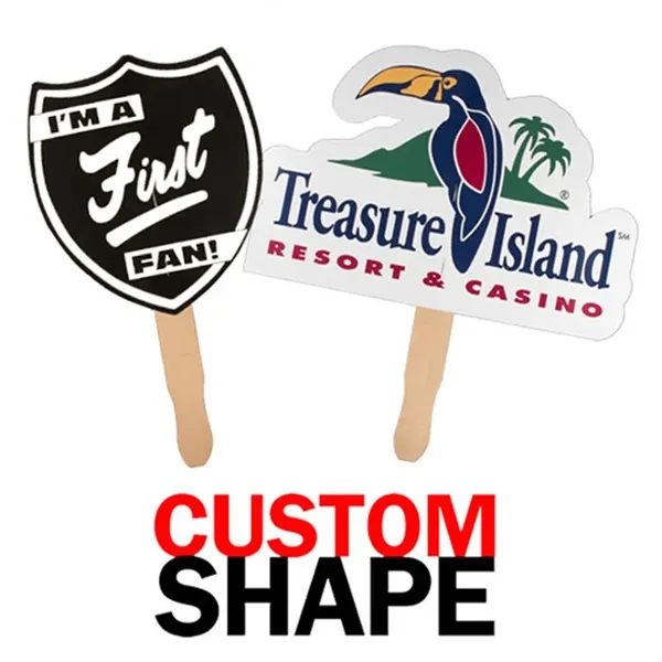 Custom Shape Hand Fan, Full Color Digital... from ASI 30270 Aakron Line