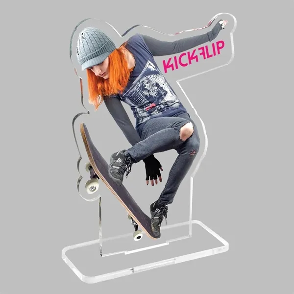 Acrylic Standee with slotted base... from ASI 72521 Morris Magnets / Laser Cuts