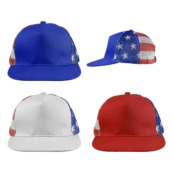 Patriotic Trucker Hat... from ASI 30208 A P Specialties / AP Specialties