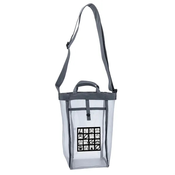 Micro Mesh bottle carrier, has clear front pocket, and adjustable strap... from ASI 46420 Continental Mkting Svc Inc / CMBags