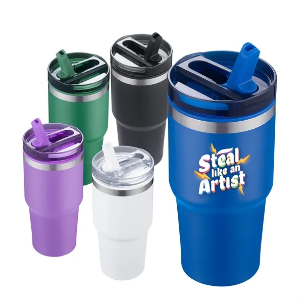 20oz insulated tumbler with straw lid. PFAS-free, car-friendly, and perfect for... from ASI 41511 Brainchild USA Inc / BrainChild Gift Club