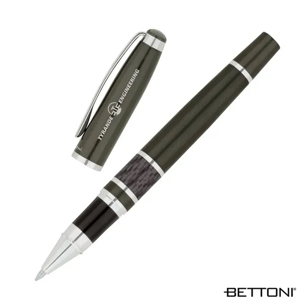 Rollerball pen with cap-off design, brass cap and barrel, chrome clip... from ASI 67866 Logomark/Valumark